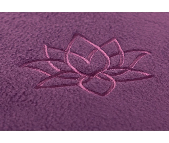 Фото - коврик для фитнеса и йоги Йога-покрывало флисовый плед Asana Lotus Bodhi сливовый 200х140 см