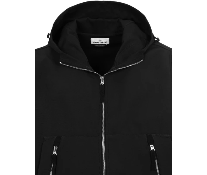 Фото - куртку мужскую Куртка Stone Island 40727 LIGHT SOFT SHELL Черный S