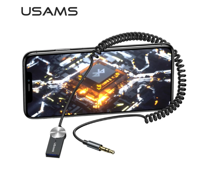 Фото - Bluetooth-адаптер Автомобильный Bluetooth адаптер Usams Wireless Audio Receiver US-SJ464 |BT5.0