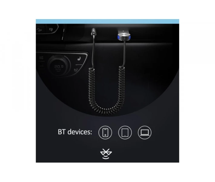 Фото - Bluetooth-адаптер Автомобильный Bluetooth адаптер Usams Wireless Audio Receiver US-SJ464 |BT5.0