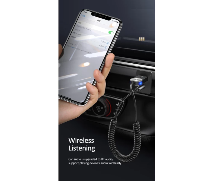 Фото - Bluetooth-адаптер Автомобильный Bluetooth адаптер Usams Wireless Audio Receiver US-SJ464 |BT5.0