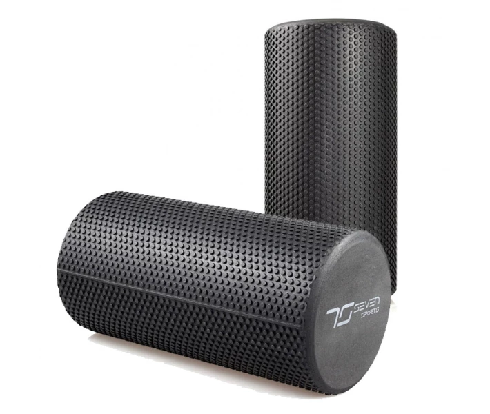 Фото - массажный валик Массажный ролик (валик) 7SPORTS гладкий Foam Roller EVA черный (30*15см.)