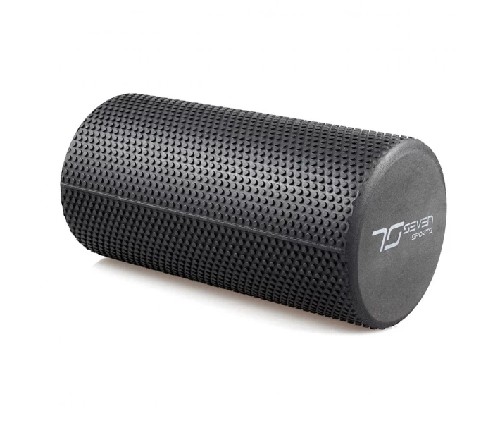 Фото - массажный валик Массажный ролик (валик) 7SPORTS гладкий Foam Roller EVA черный (30*15см.)