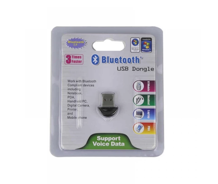 Фото - Bluetooth-адаптер Bluetooth-адаптер USB блютуз ресивер Bluetooth 2.0 Dongle Black (av198)