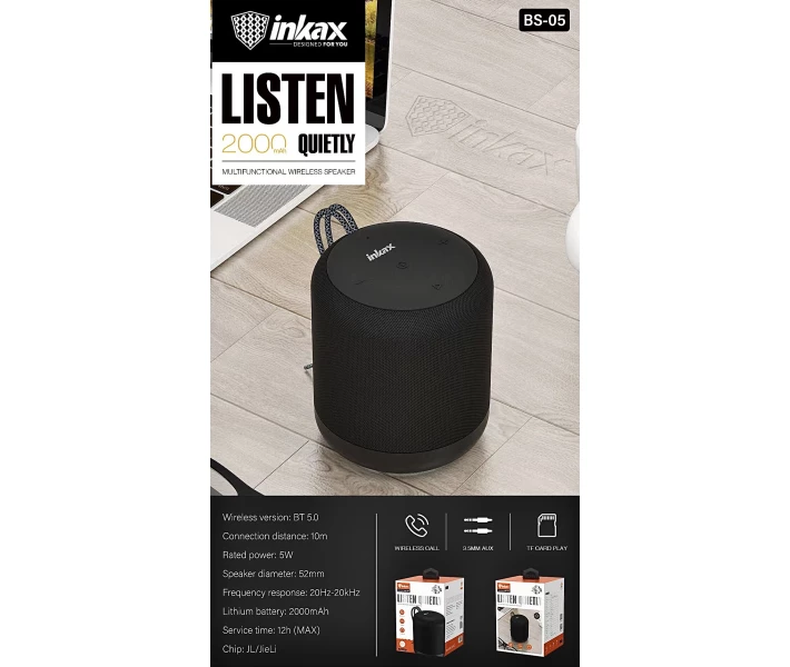 Фото - портативную колонку Колонки Bluetooth INKAX BS-05 Черный