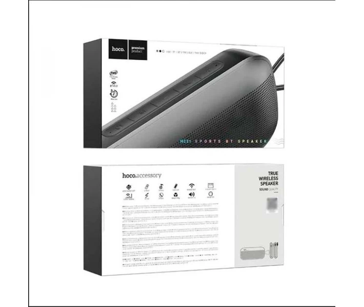 Фото - портативную колонку Колонка Bluetooth HOCO HC21 Портативная Акустика беспроводная 10W 1200 mAh BT5.2, USB, AUX, Type-C Черный