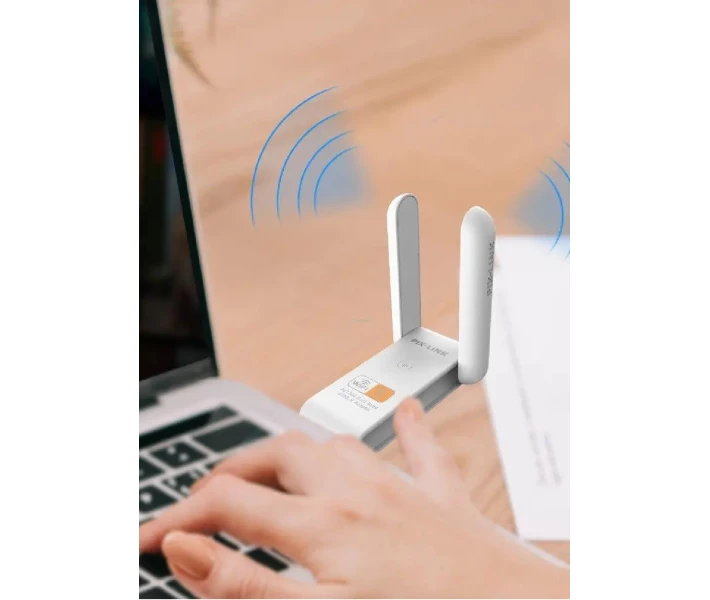 Фото - Wi-Fi адаптер Сетевой USB 3.0 WiFi адаптер с двумя внешними антенными 1200 Mbps 2.4GHz5GHz для Windows (476352-Prob) Белый
