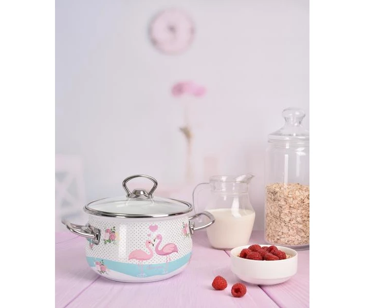 Фото - кастрюлю и казан Кастрюля INFINITY Love Flamingo (5.0 л) 22 см