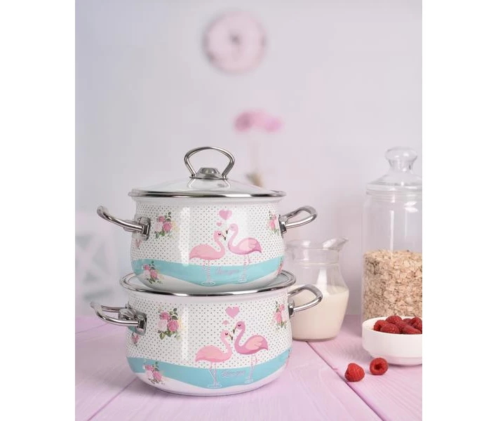 Фото - кастрюлю и казан Кастрюля INFINITY Love Flamingo (5.0 л) 22 см