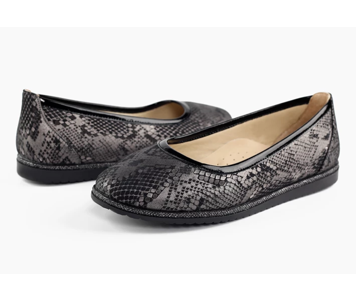 Фото - детские балетки Балетки Minno Kids 505-6SNAKE 34 Серый (2000904275779)