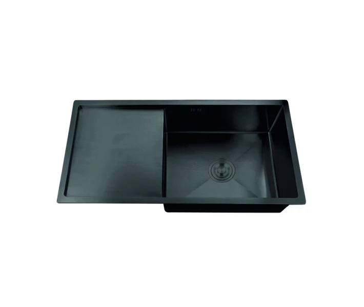 Фото - кухонную мойку Мойка ZERIX ZH7844B-215 (3.0/1.0) PVD-BLACK с сушилкой для посуды (ZM5565) TS (ZM5565-TS)