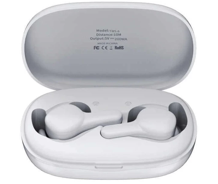Фото - наушники Наушники Bluetooth REMAX True TWS-6 в кейсе, белые