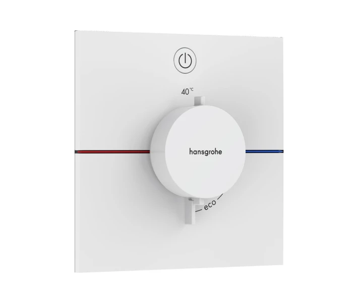Фото - аксессуар к климатической технике Термостат для душа Hansgrohe ShowerSelect Comfort E 15571700 Белый матовый
