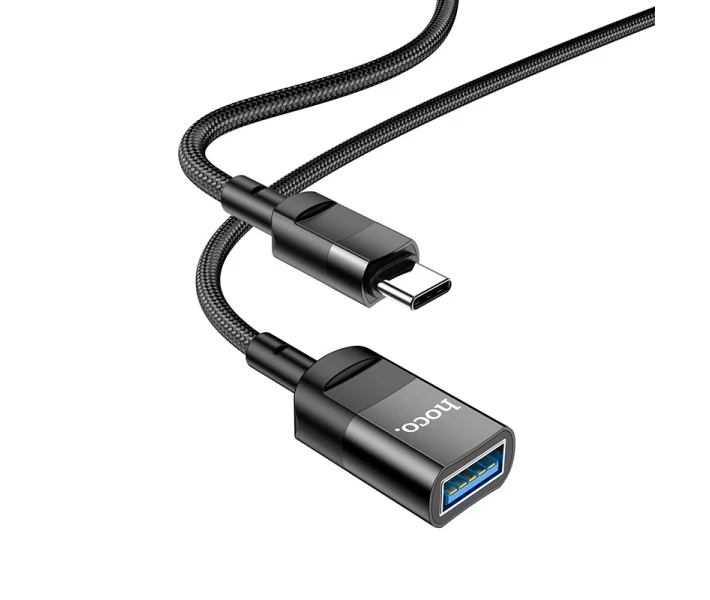 Фото - адаптер и кабель Кабель удлинитель HOCO U107 - Type-C для USB 3.0 female 1.2м черный (008562)