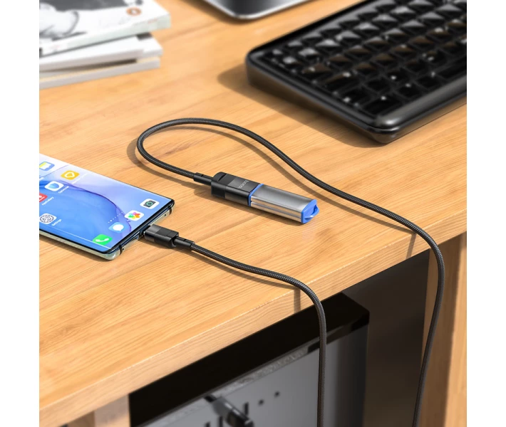 Фото - адаптер и кабель Кабель удлинитель HOCO U107 - Type-C для USB 3.0 female 1.2м черный (008562)