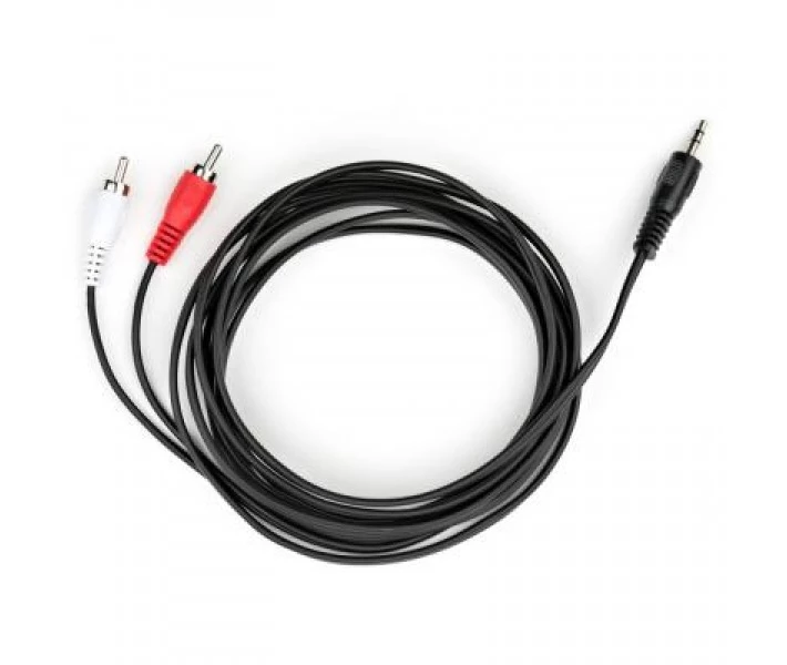 Фото - адаптер и кабель Кабель мультимедийный Jack 3.5mm M to 2xRCA 3 m Vinga (VCPDCJ35MRCA23BK)