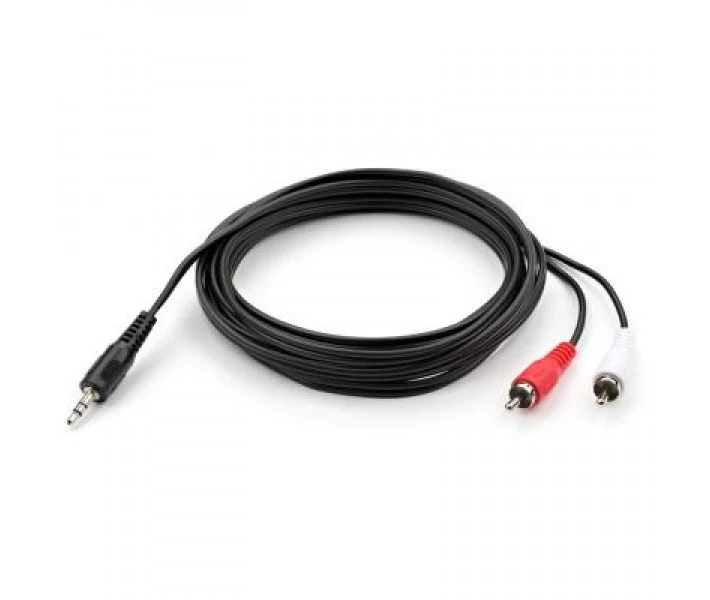 Фото - адаптер и кабель Кабель мультимедийный Jack 3.5mm M to 2xRCA 3 m Vinga (VCPDCJ35MRCA23BK)