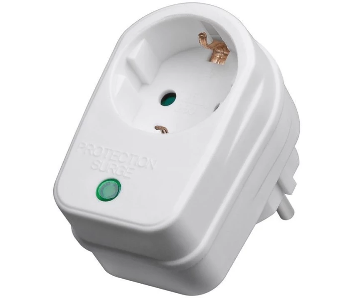 Фото - адаптер и кабель Переходник питания Goobay IEC(Schuko) M/F Защита Peak Voltage 16A 3500W белый (75.05.1270)