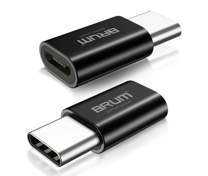 Фото - адаптер и кабель Переходник BRUM P003 с micro USB на Type-C Черный