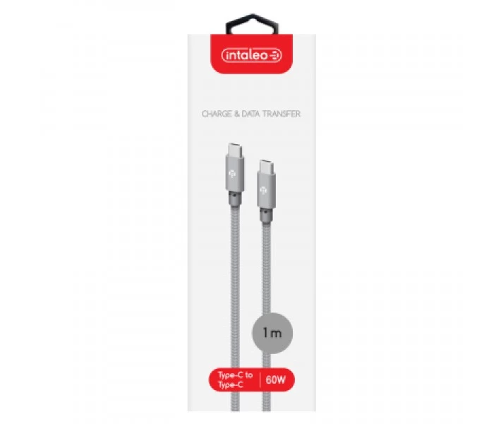 Фото - адаптер и кабель Дата USB-C кабель USB-C 1.0m CBGNYTT1 60W Grey Intaleo (1283126559501)