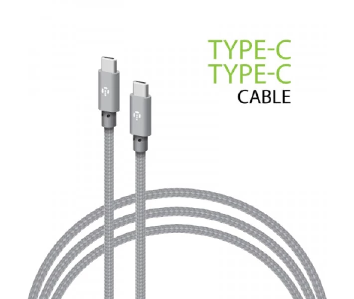 Фото - адаптер и кабель Дата USB-C кабель USB-C 1.0m CBGNYTT1 60W Grey Intaleo (1283126559501)