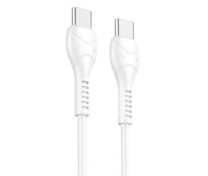 Фото - адаптер и кабель Кабель зарядки Hoco X37 Type-C to Type-C (PD60W) (0.5M) Быстрая зарядка для телефона/смартфона Android/Samsung/Xiaomi/Huawei/Meizu Белый