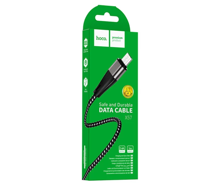 Фото - адаптер и кабель Кабель USB Hoco X57 Micro USB (2.4A) (1M) Черный