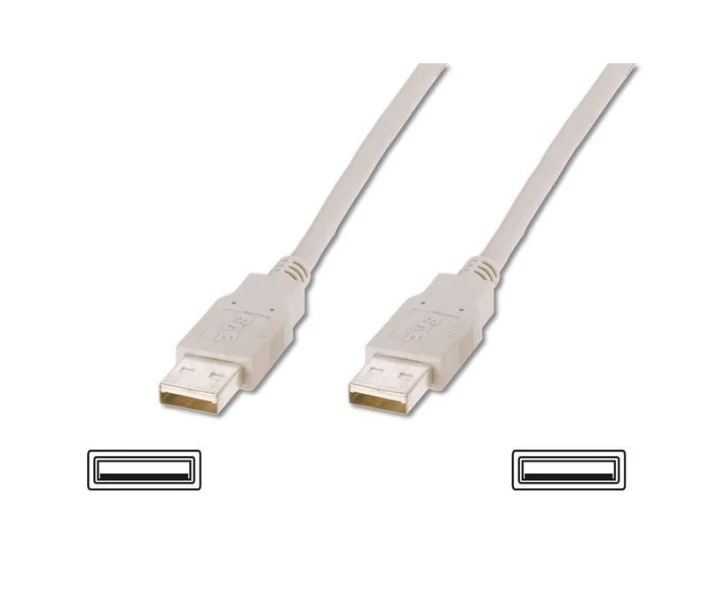 Фото - адаптер и кабель Кабель Usb 2.0 AM/AM male to male длина 1,8 метра белый пакет (002818)