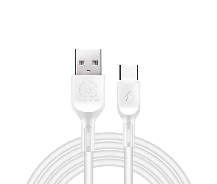 Фото - адаптер и кабель Кабель зарядки WUW X150 (2A) (1M) (Колба 30шт) USB-Type-C для мобильных устройств Samsung/Xiaomi/Huawei/Meizu/Realme Белый