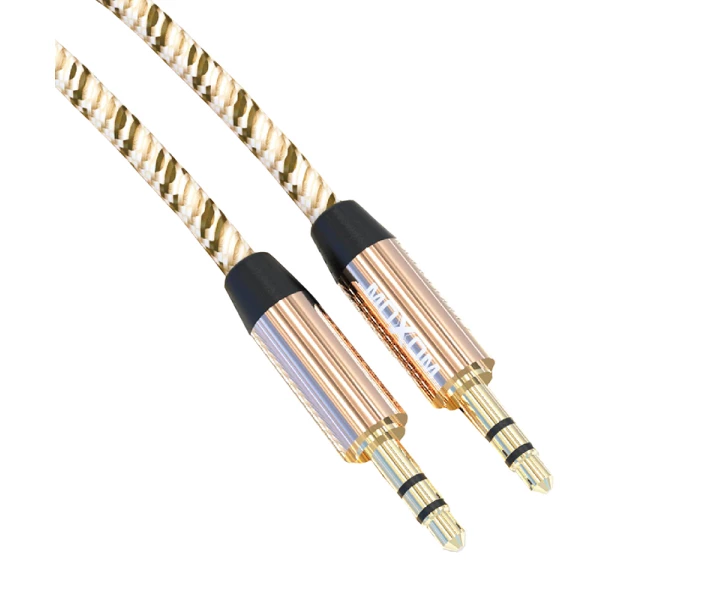 Фото - адаптер и кабель Кабель AUX cable 3.5mm MOXOM MX-AX14 (2M) Золотой