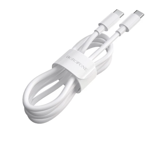 Фото - адаптер и кабель Кабель USB BOROFONE BX44 High-energy Type-C to Type-C (5A) (1M) (100W) Белый