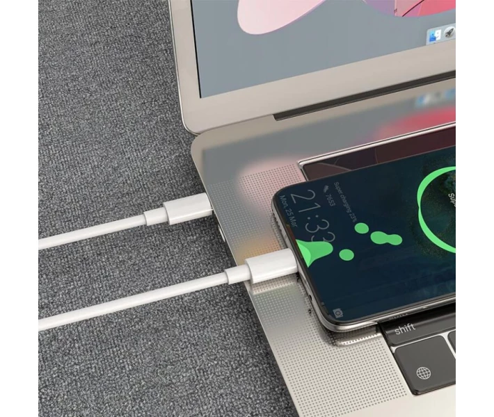 Фото - адаптер и кабель Кабель USB BOROFONE BX44 High-energy Type-C to Type-C (5A) (1M) (100W) Белый