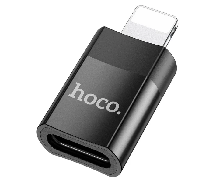 Фото - адаптер и кабель Переходник HOCO UA17 с Type-C на Lightning Черный