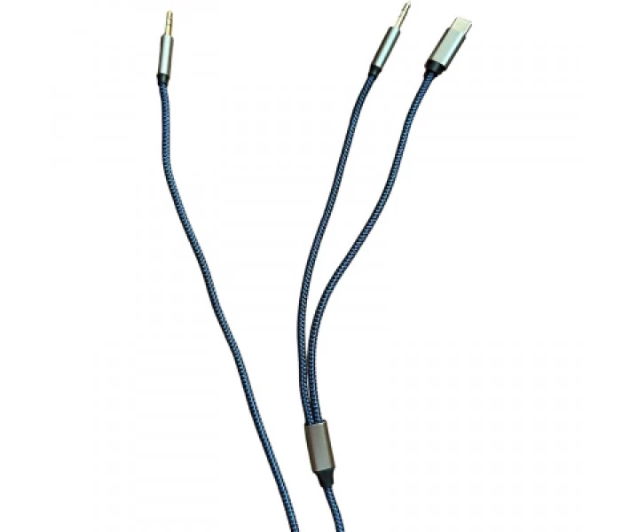 Фото - адаптер и кабель Кабель мультимедийный AUX MH-270 jack - jack 3.5mm-Type-C 1.2m blue XoKo (XK-MH-270)