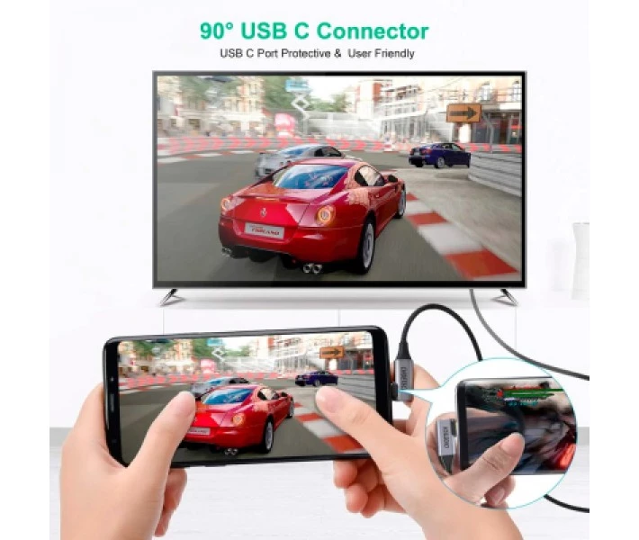 Фото - адаптер и кабель Кабель мультимедийный USB-C to HDMI 1.8m USB 3.1 L-type 4K60Hz Choetech (XCH-1803)