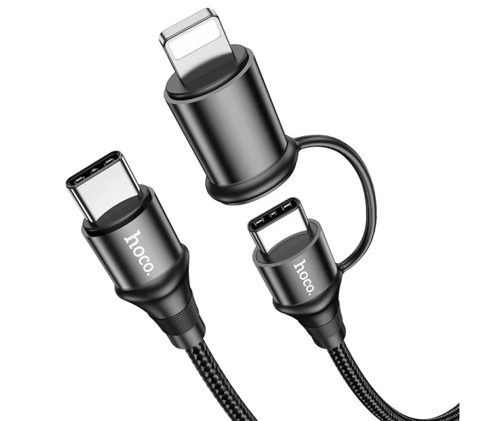 Фото - адаптер и кабель Кабель USB HOCO X50 2 в 1 Type-C+Lightning (20W/3А) (1M) Черный