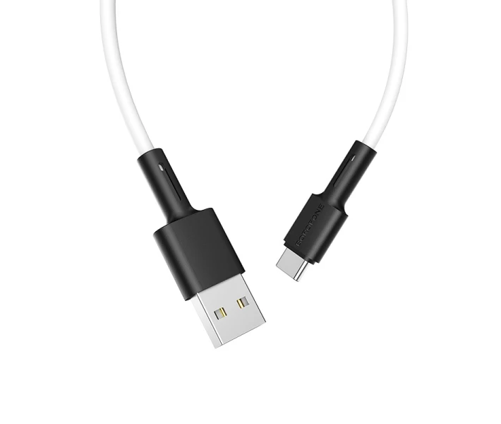 Фото - адаптер и кабель Кабель USB BOROFONE BX31 Soft silicone Type-C (3A) (1M) Белый