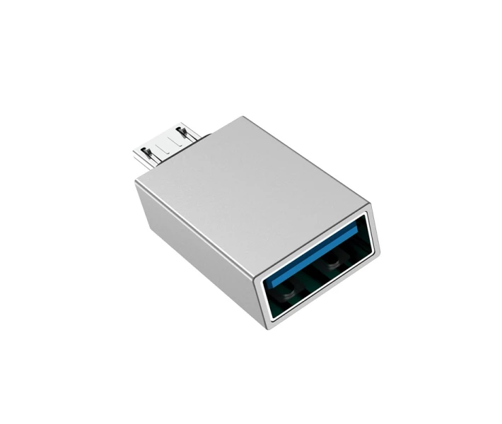 Фото - адаптер и кабель Переходник BOROFONE BV2 с Micro USB на OTG Серебристый