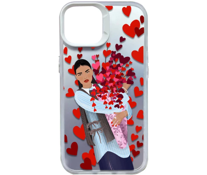 Фото - чехол для смартфона TPU+PC Чехол TakiTaki Love magic glow для Apple iPhone 15 Pro Max (6.7) (Girl in love / White) (1701319)
