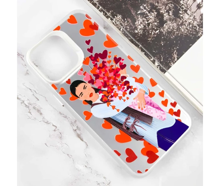 Фото - чехол для смартфона TPU+PC Чехол TakiTaki Love magic glow для Apple iPhone 15 Pro Max (6.7) (Girl in love / White) (1701319)