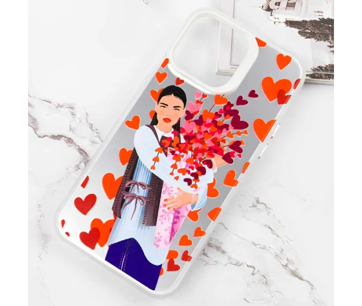 Фото - чехол для смартфона TPU+PC Чехол TakiTaki Love magic glow для Apple iPhone 15 Pro Max (6.7) (Girl in love / White) (1701319)