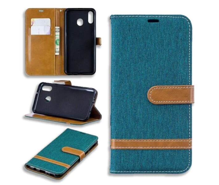 Фото - чехол для смартфона Чехол-Книжка Textile для Xiaomi Redmi Note 7 цвет Зеленый (083564)