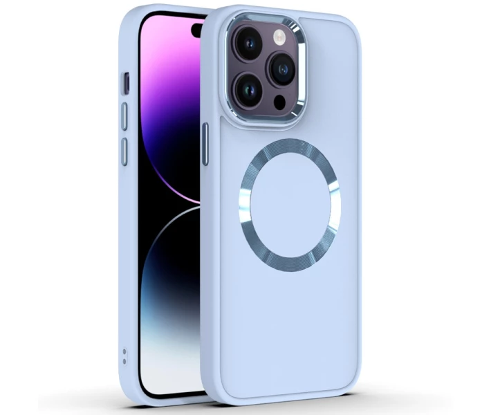 Фото - чехол для смартфона TPU Чехол Bonbon Metal Style with Magnetic safe для Apple iPhone 15 Pro (6.1) (Голубой / Mist Blue) (1701067)