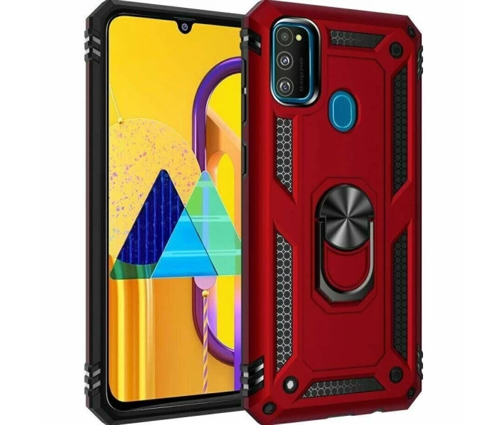 Фото - чехол для смартфона Чехол с кольцом Defender для Samsung Galaxy M30s цвет Красный (064667)