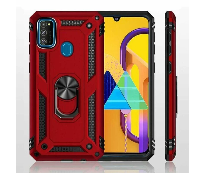 Фото - чехол для смартфона Чехол с кольцом Defender для Samsung Galaxy M30s цвет Красный (064667)