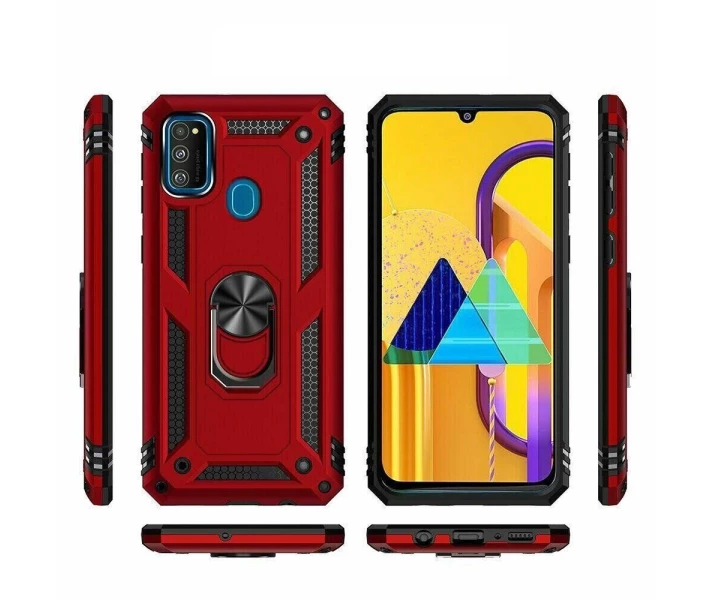 Фото - чехол для смартфона Чехол с кольцом Defender для Samsung Galaxy M30s цвет Красный (064667)