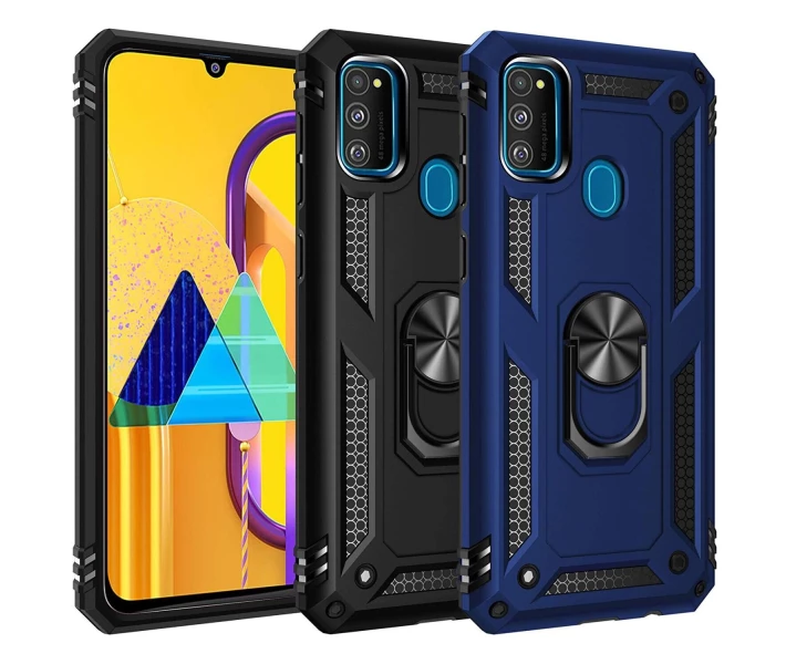 Фото - чехол для смартфона Чехол с кольцом Defender для Samsung Galaxy M30s цвет Красный (064667)