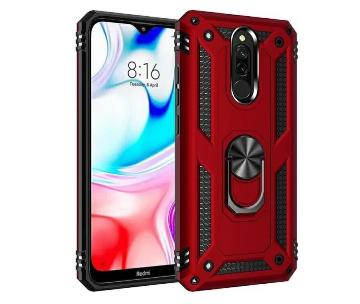 Фото - чехол для смартфона Чехол с кольцом Defender для Xiaomi Redmi 8 / 8A цвет Красный (084967)