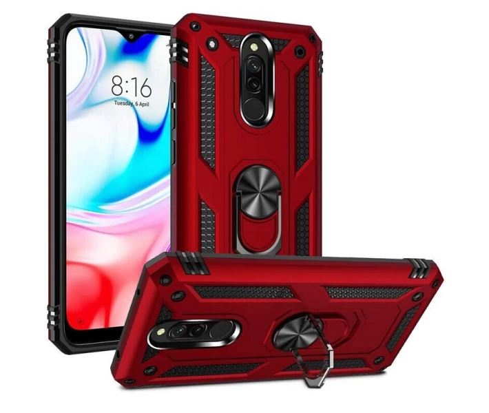 Фото - чехол для смартфона Чехол с кольцом Defender для Xiaomi Redmi 8 / 8A цвет Красный (084967)