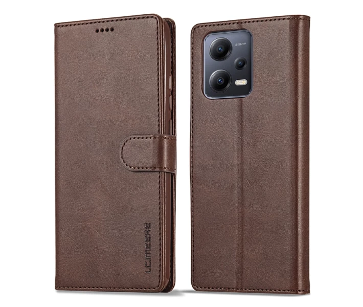 Фото - чехол для смартфона Чехол-Книжка iMeeke для Xiaomi Redmi Note 12 Pro 5G цвет Темно-Коричневый (88266_8)